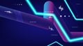 Abstract technology digital online background. Internet communication wave signal