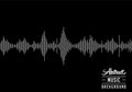 Abstract technology digital sound wave. Vector and illustration. Texture and background. Royalty Free Stock Photo