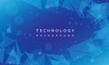 Abstract technology futuristic network data connect dots cyber blue polygon geometric design modern creative background vector Royalty Free Stock Photo