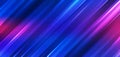 Abstract technology futuristic background neon lights effect shiny striped lines blue and pink gradient color