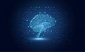 Abstract technology futuristic brain digital concept health care artificial