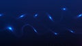 Abstract technology futuristic concept lines wave dynamic particle pattern on blue background
