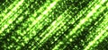 Abstract technology futuristic green magic particles lines light sparkling glitter on dark background