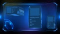 technology futuristic interface hud personal group profile sci fi concept