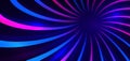 Abstract technology futuristic neon curved glowing blue and pink light lines with tunnel future speed motion effect on dark blue Royalty Free Stock Photo