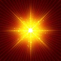 Abstract technology futuristic red neon radial light burst effect on dark background.