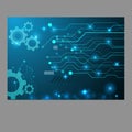 Abstract technology gear circuit board, Vector background eps 10 design