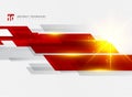 Abstract technology geometric red color shiny motion background Royalty Free Stock Photo