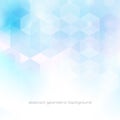 Abstract technology geometric shape, blue geometric background. Vector illustration Royalty Free Stock Photo