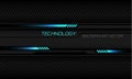 Abstract technology grey blue cyber black circuit banner overlap on circle mesh design ultramodern futuristic background vector Royalty Free Stock Photo