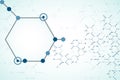 Abstract technology hexagonal background. Connection structure. Royalty Free Stock Photo