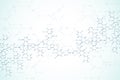 Abstract technology hexagonal background. Connection structure. Royalty Free Stock Photo