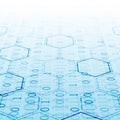 Abstract technology hexagonal background. Connection structure. Royalty Free Stock Photo
