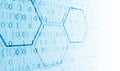 Abstract technology hexagonal background. Connection structure. Royalty Free Stock Photo