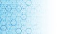 Abstract technology hexagonal background. Connection structure. Royalty Free Stock Photo