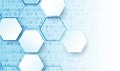 Abstract technology hexagonal background. Connection structure. Royalty Free Stock Photo