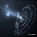 Abstract technology HUD shape vector background. EPS10 Royalty Free Stock Photo