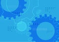 Abstract technology industry mechanical hardware. Technician digital engineering background and cog Royalty Free Stock Photo