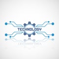 Abstract technology logo with reflect.