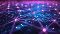 Abstract Technology Network: Data Connection, AI Neural Net Background Royalty Free Stock Photo