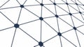 An Abstract Technology Network Grid with Connected Data Points, vector design Generative AI Royalty Free Stock Photo