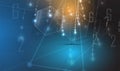Abstract technology particle. Virtual molecule background. Computer generated for business solution and presentation