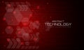 Abstract technology red black concept innovation futuristic data internet network connection background vector Royalty Free Stock Photo