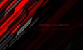 Abstract technology red grey circuit cyber futuristic geometric dynamic on black design modern background vector