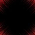 Abstract technology red lines corner oblique motion on black background with copy space. Royalty Free Stock Photo