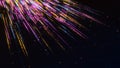 Abstract technology and science backgrounds with rays of energy. Animation. Colorful bright lines of small particles Royalty Free Stock Photo