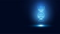 Abstract technology science concept DNA futuristic on hi tech blue Royalty Free Stock Photo