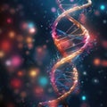 Abstract technology science concept DNA futuristic on hi-tech blue background Royalty Free Stock Photo