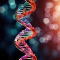 Abstract technology science concept DNA futuristic on hi-tech blue background Royalty Free Stock Photo
