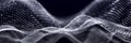 Abstract technology stream background. Digital dynamic wave of dots. Network connection structure. 3D rendering Royalty Free Stock Photo