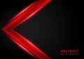 Abstract technology style red lights triangle on black background with space for you text Royalty Free Stock Photo