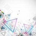 Abstract technology triangle background.