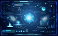 Abstract technology ui futuristic concept hud interface hologram elements of digital data chart, communication, computing and Royalty Free Stock Photo