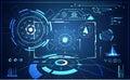 Abstract technology ui futuristic concept hud interface hologram elements of digital data chart, communication, computing and Royalty Free Stock Photo