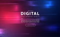 Digital technology banner blue pink background concept cyber security technology abstract purple tech innovation future data Royalty Free Stock Photo