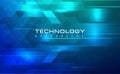 Digital technology blue green background concept cyber technology polygonal abstract tech innovation future internet network Royalty Free Stock Photo