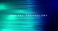 Digital technology banner blue green background concept, cyber technology light effect, abstract tech, innovation future data Royalty Free Stock Photo