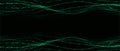 Abstract technology wave of particles. Big data visualization. Vector dark background with motion dots and lines. Artificial Royalty Free Stock Photo