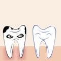 Abstract teeth cartoon dental background