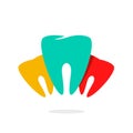 Abstract teeth dental care vector logo