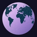 Abstract telecommunication world map.