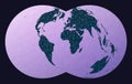 Abstract telecommunication world map.