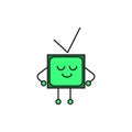 Abstract television character icon