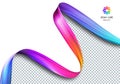 Abstract Template Background with Bright Dynamic Colorful Border. Vector Minimal Banner