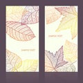 Abstract template card with autumn leaves and your text for background. Layered .