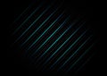 Abstract template diagonal black striped line backgroune texture with blue light neon. Technology concept